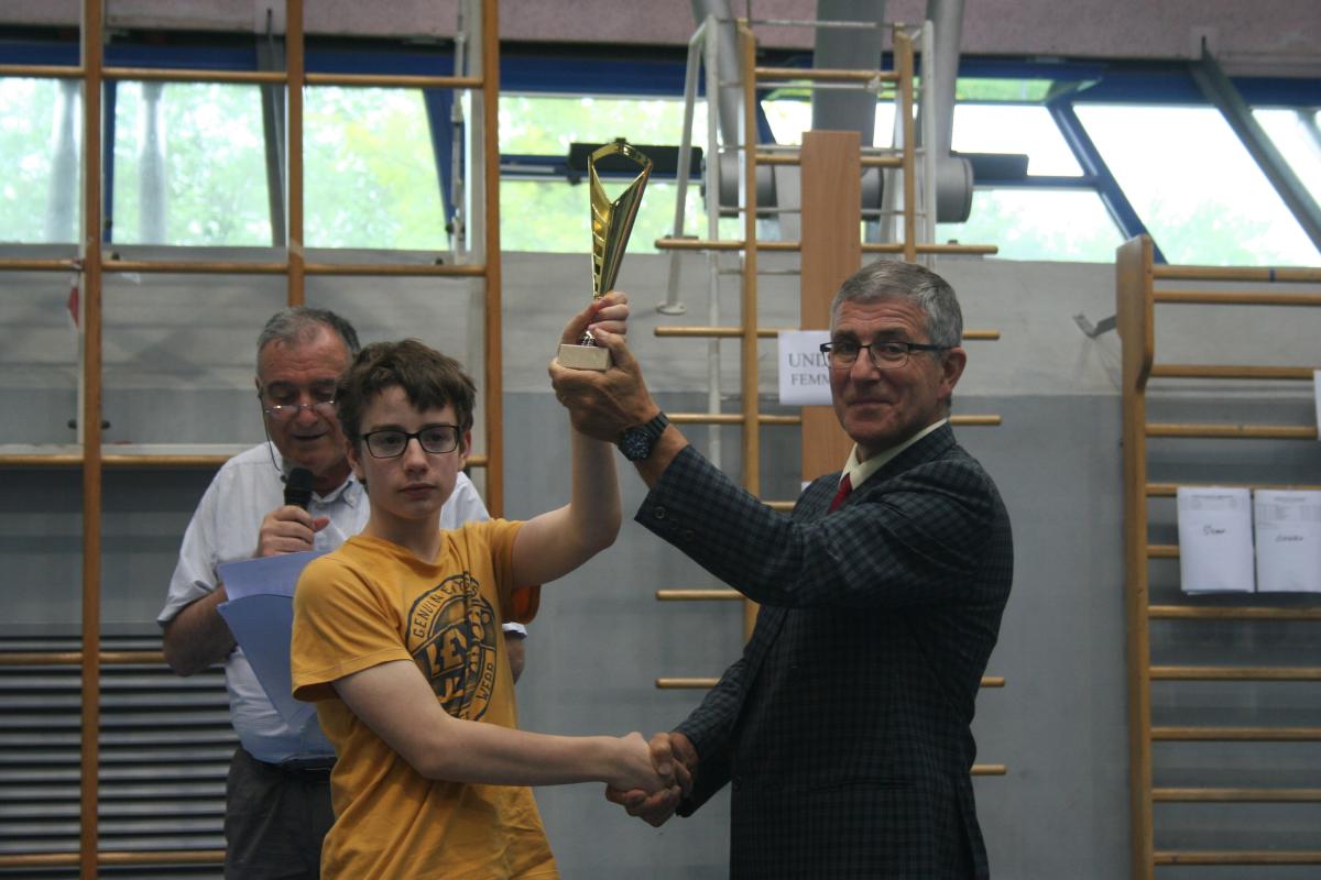 Mattia Alla premiazione Del Campionato Regionale
