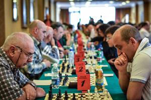Simone Marangoni (a destra) vincitore del torneo B