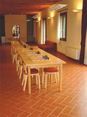  La splendida Sala Arnaldi di Dueville dove si gioca a scacchi tutti i sabati pomeriggio.